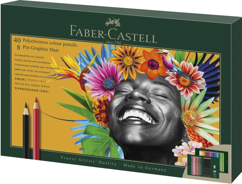 Set multiproduits POLYCHROMOS & PITT GRAPHITE MATT - Coffret 50 pièces - FABER-CASTELL