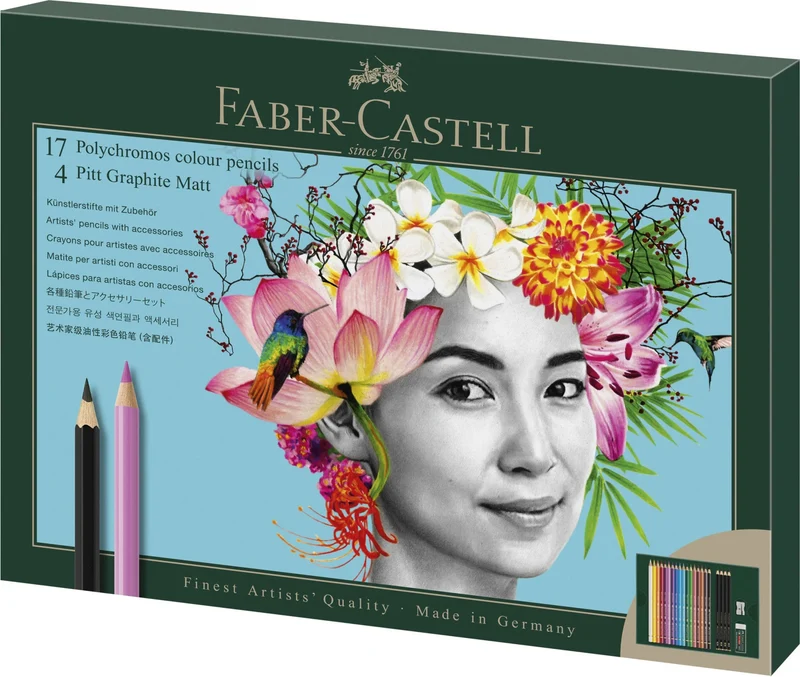 Set multiproduits POLYCHROMOS & PITT GRAPHITE MATT - Coffret 23 pièces - FABER-CASTELL