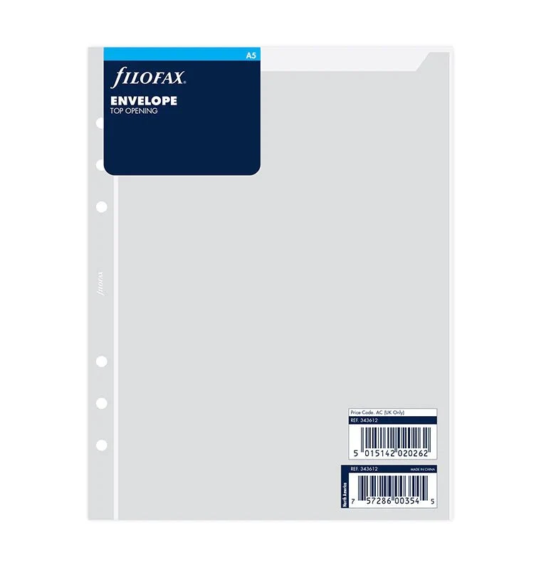 Recharge FILOFAX - A5 - Pochette transparente