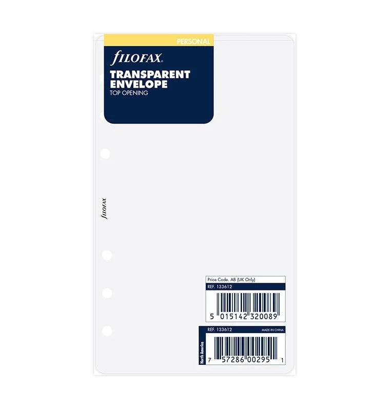 Recharge FILOFAX - Personal - Pochette transparente