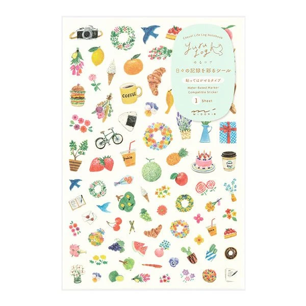 Stickers repositionnables MIDORI Yuru Log - Motifs