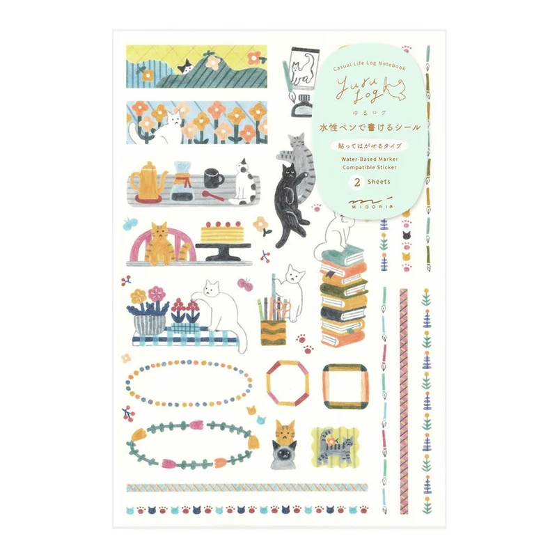 Stickers repositionnables MIDORI Yuru Log - Chat