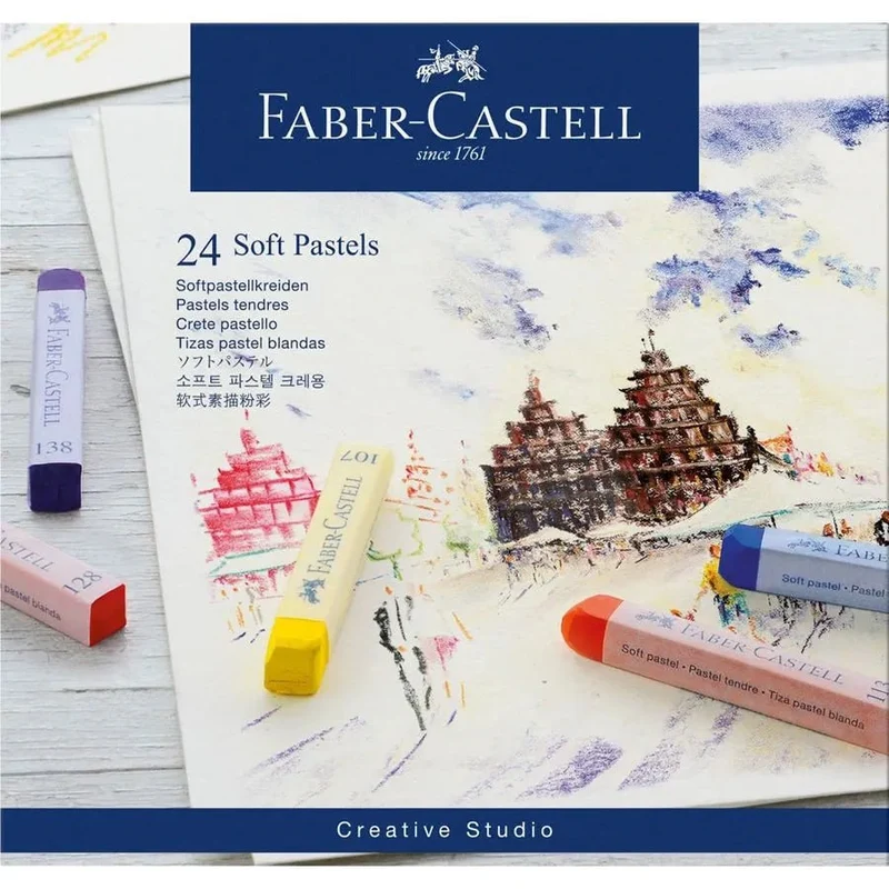 Pastels tendres CREATIVE STUDIO - Boîte 24 couleurs - FABER-CASTELL