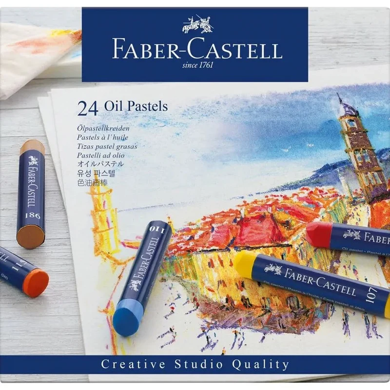 Pastels à l'huile CREATIVE STUDIO - Boîte 24 couleurs - FABER-CASTELL