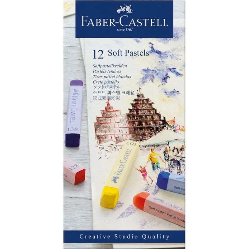 Pastels tendres CREATIVE STUDIO - Boîte 12 couleurs - FABER-CASTELL