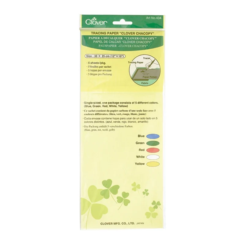 Clover 434 | Papier à tracer ″Chacopy″ | 5 Feuilles