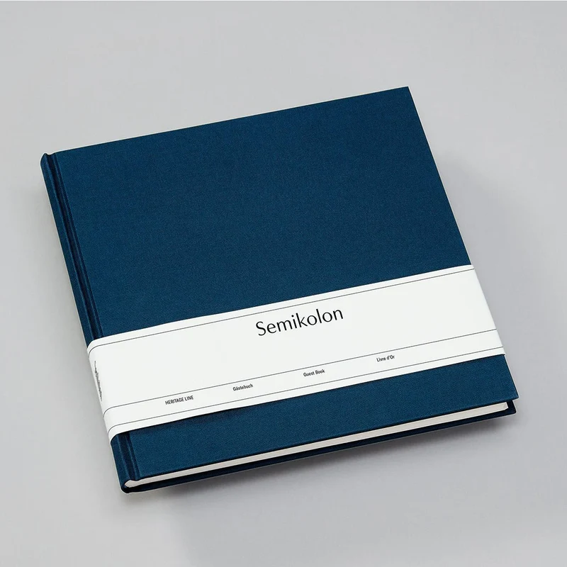 Livre d'Or SEMIKOLON - 25 x 23 cm - Uni - Marine