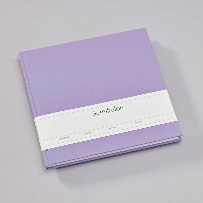 Livre d'Or SEMIKOLON - 25 x 23 cm - Uni - Lilac Silk