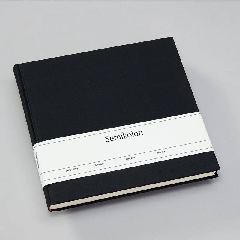 Livre d'Or SEMIKOLON - 25 x 23 cm - Uni - Black