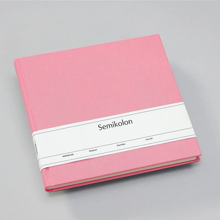 Livre d'Or SEMIKOLON - 25 x 23 cm - Uni - Flamingo