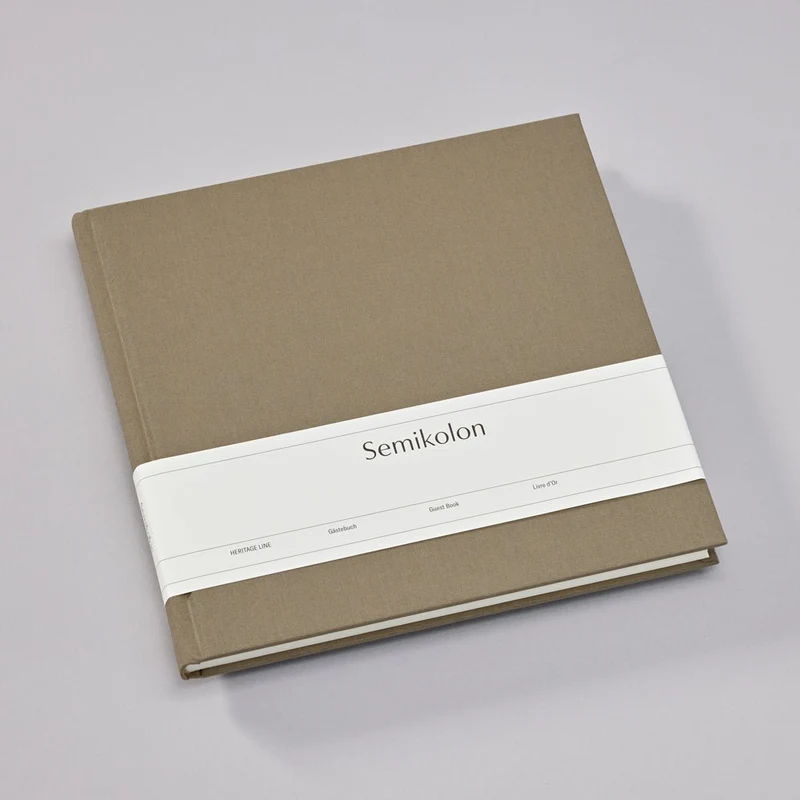 Livre d'Or SEMIKOLON - 25 x 23 cm - Uni - Fango