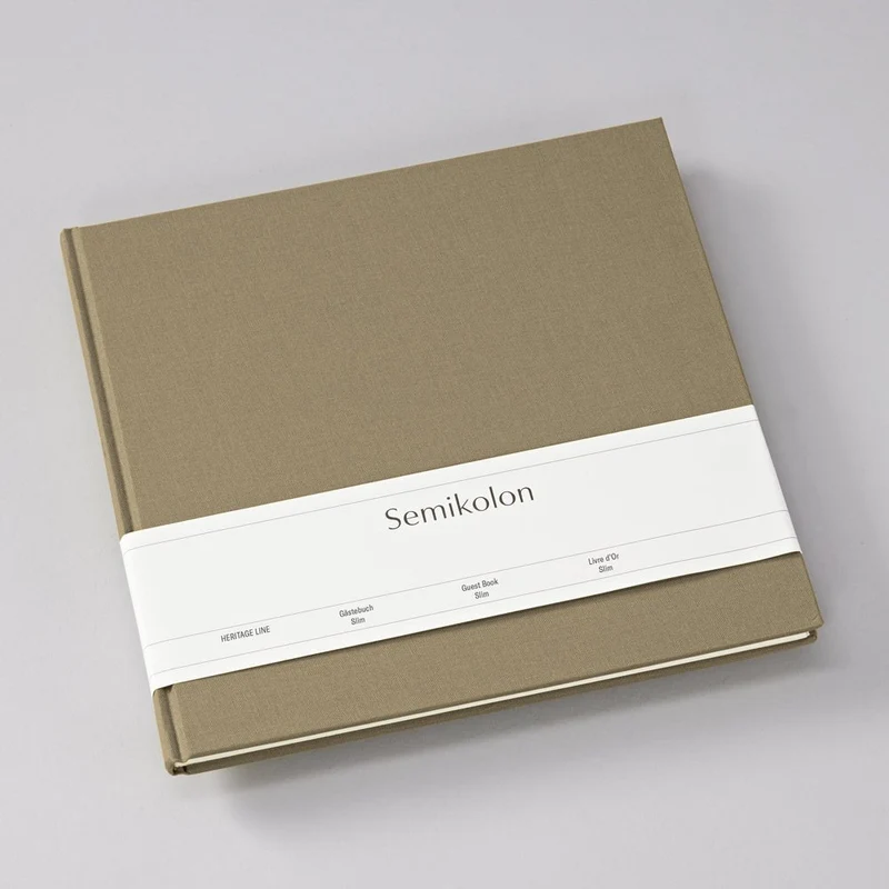 Livre d'Or Slim SEMIKOLON - 25 x 23 cm - Uni - Fango
