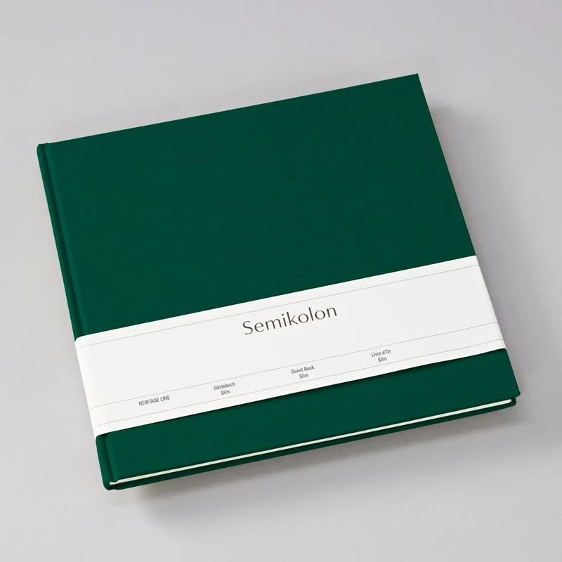 Livre d'Or Slim SEMIKOLON - 25 x 23 cm - Uni - Forest