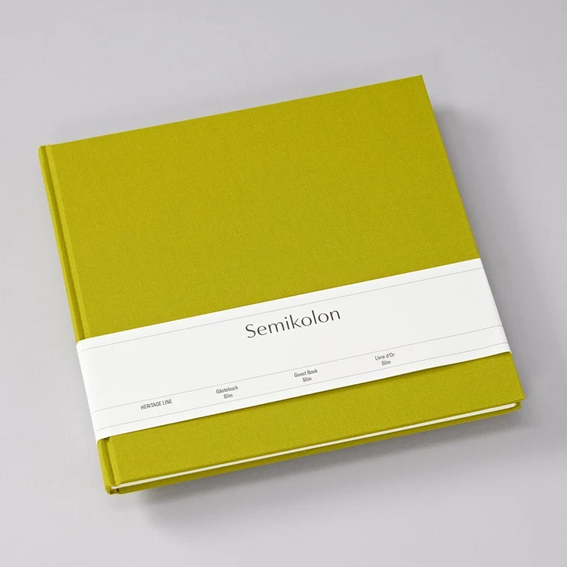 Livre d'Or Slim SEMIKOLON - 25 x 23 cm - Uni - Matcha