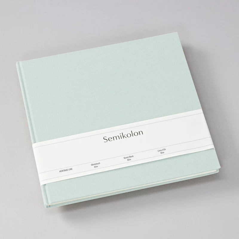 Livre d'Or Slim SEMIKOLON - 25 x 23 cm - Uni - Moss