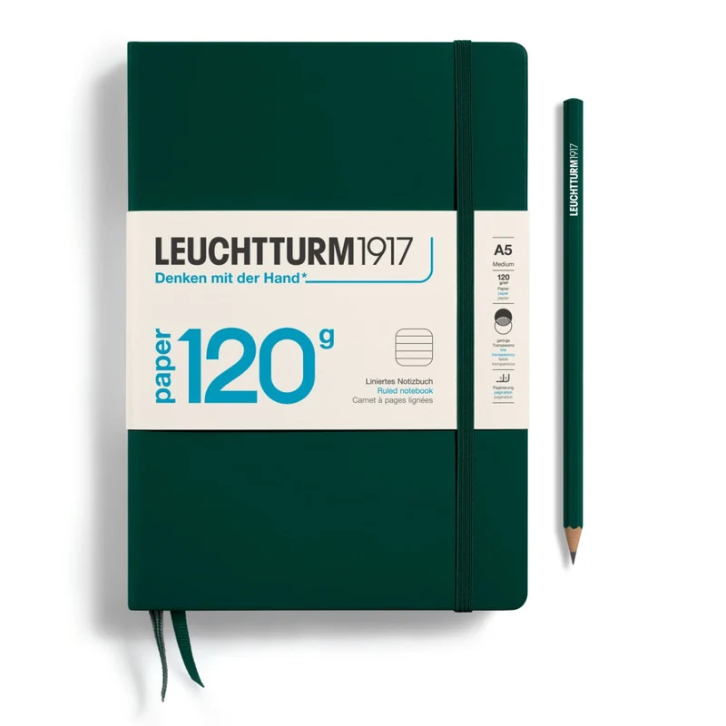 Carnet LEUCHTTURM1917 Edition 120G - A5 - Hardcover - Ligné - Forest Green