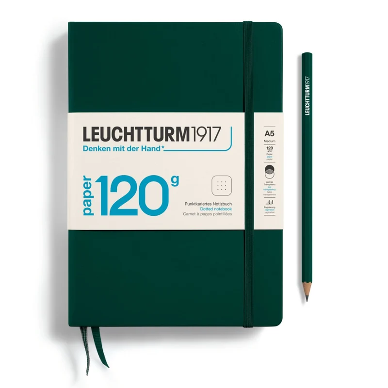 Carnet LEUCHTTURM1917 Edition 120G - A5 - Hardcover - Pointillé - Forest Green