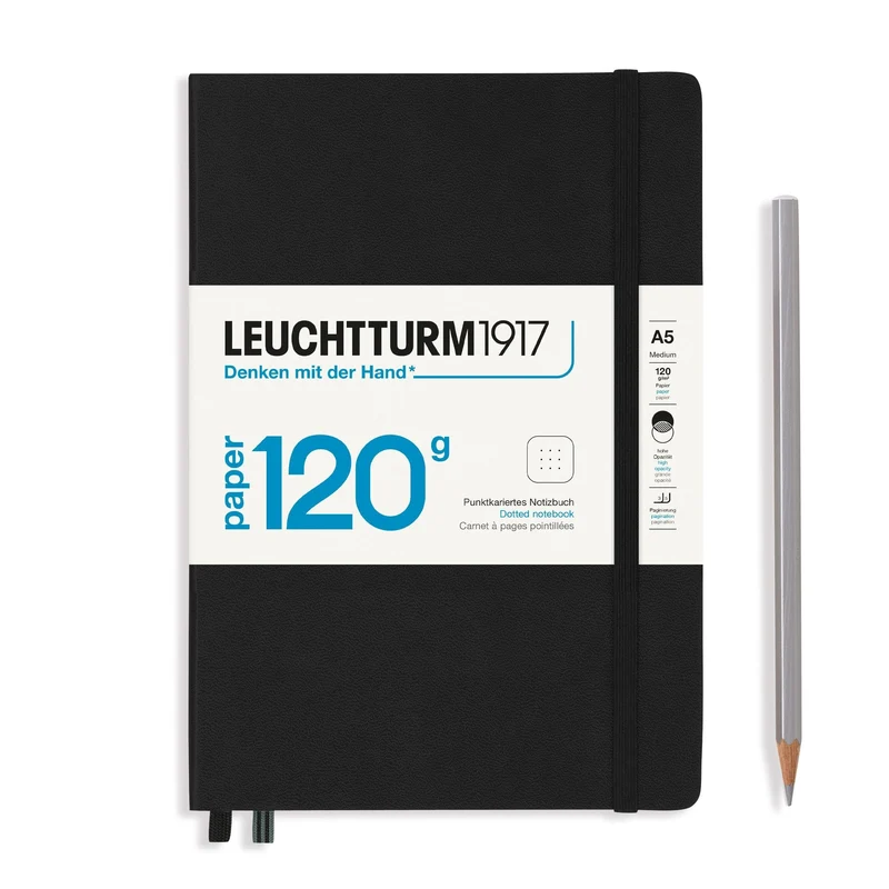 Carnet LEUCHTTURM1917 Edition 120G - A5 - Hardcover - Pointillé - Black