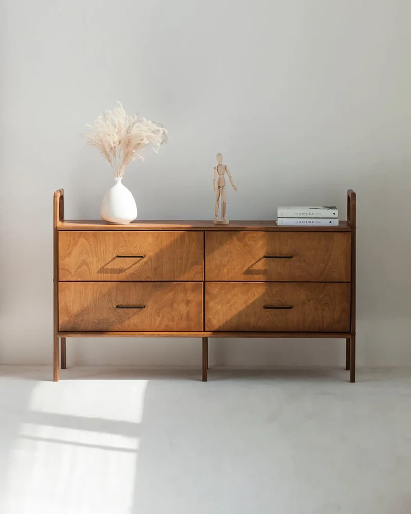 Mid-Century Credenza · All Drawers · 143 cm