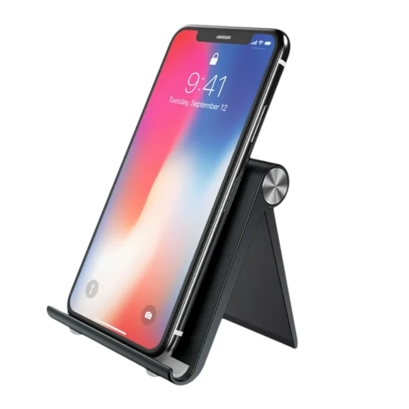 Support Téléphone AeroPivot - Pliable & Réglable - Idéal Bureau & Maison
