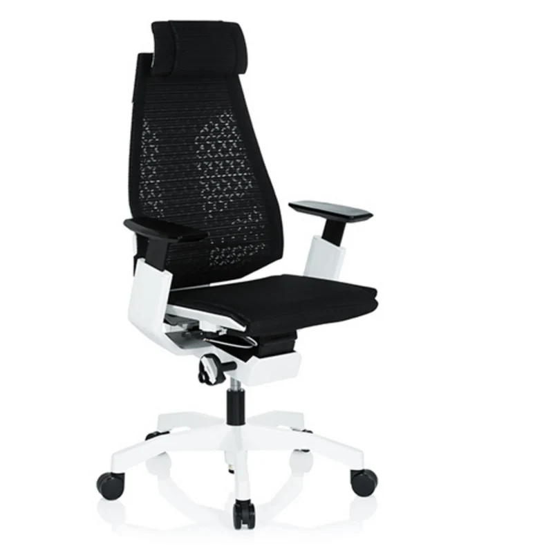 GENIDIA PRO WHITE Tissu filet | NOUVEAU - Siège de bureau haut de gamme