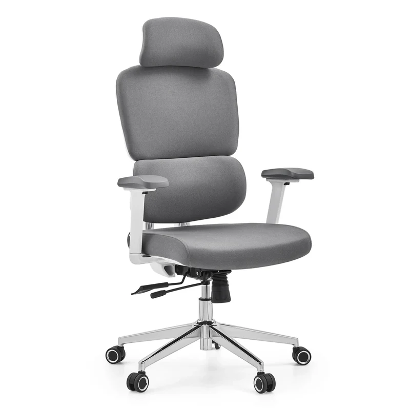 Ergomy WF 2 | Tissu | Structure : Blanc - Siège de bureau de qualité professionnelle
