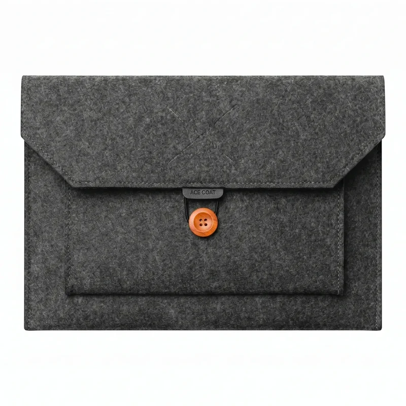 Pochette ordinateur en feutre Ace Coat - Confort Biomécanique & Profil Ultra-Fin