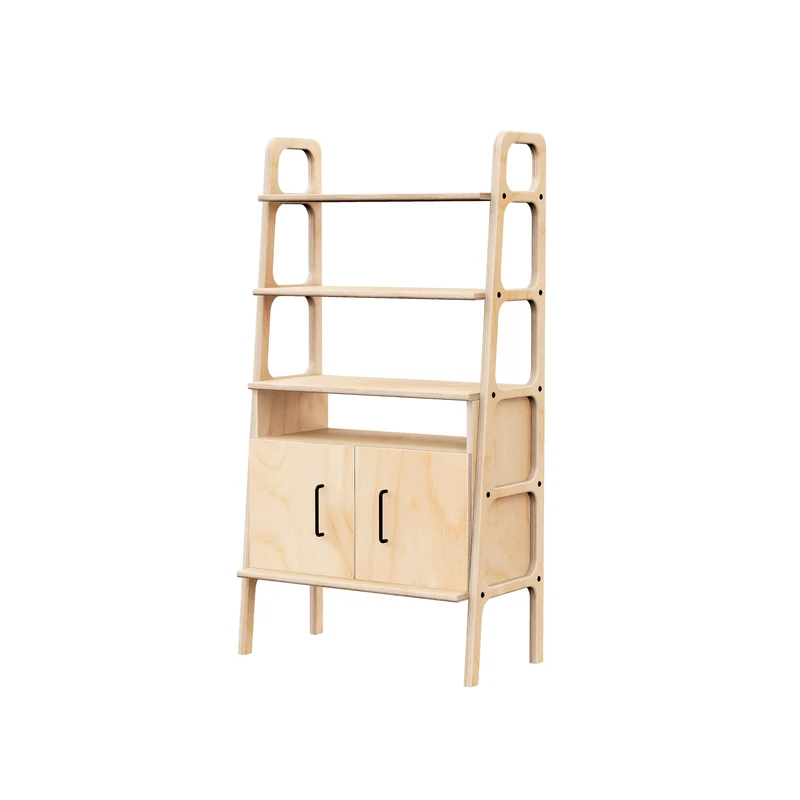 Midi Bookcase with open cabinet · 140 cm