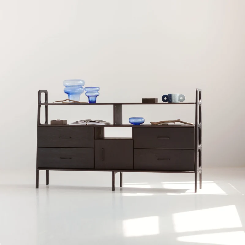 Midlite Bookcase · 189 cm · Drawers + Open