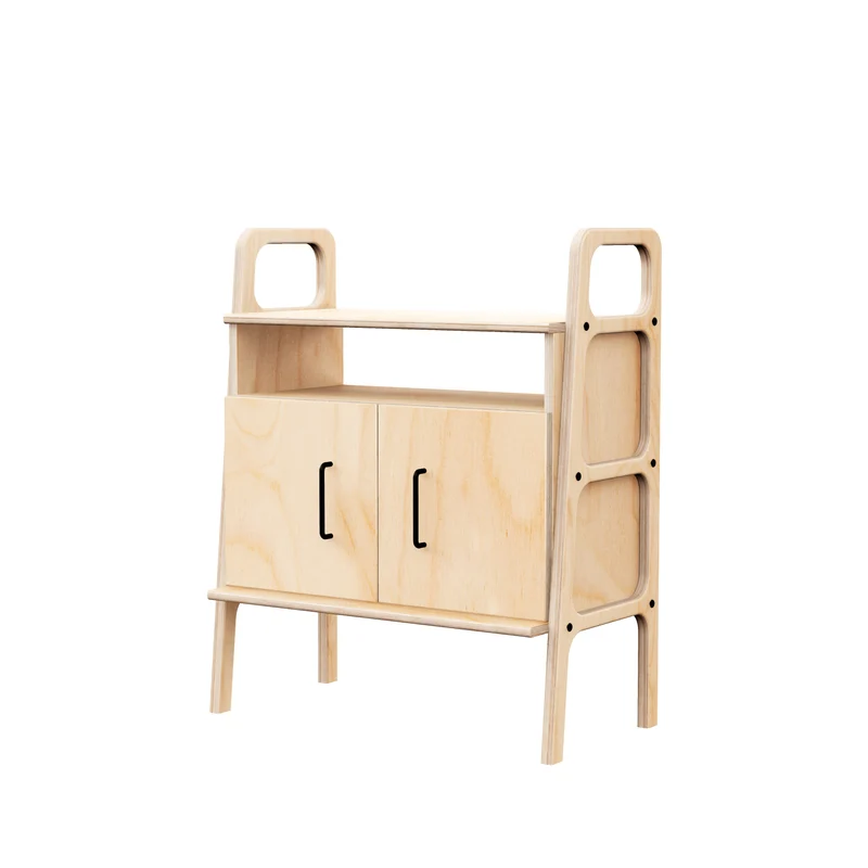 Mini Bookcase with open cabinet · 90 cm