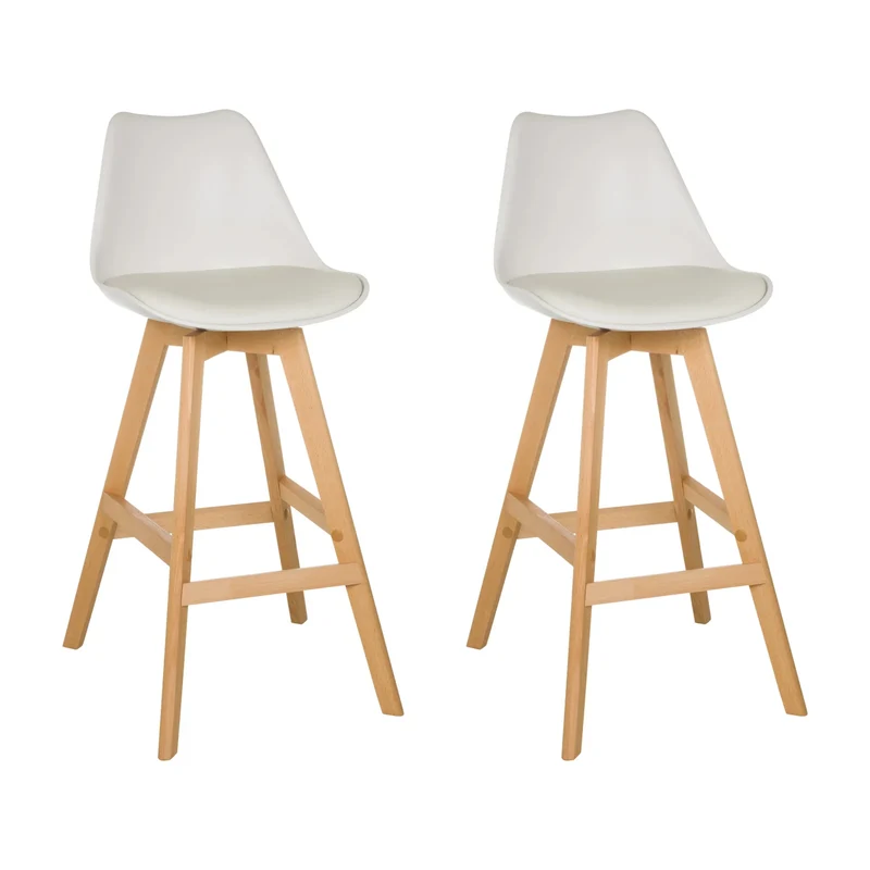 SCANDI HIGH | Lot de 2 / 2 chaises - Tabouret de bar