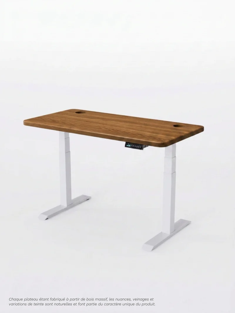 Advanced Pro - Plateau Premium Oak | Bureau Assis Debout Électrique en Chêne Massif, Hautes Performances