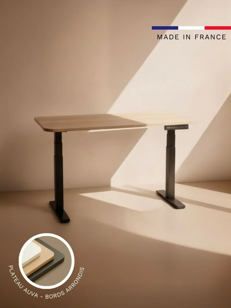 Advanced - Plateau Auva | Bureau Assis Debout Électrique, 70 cm, Angles arrondis